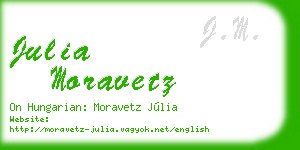 julia moravetz business card